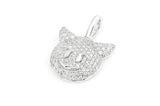 Icy Lab Grown Devil Emoji Pendant