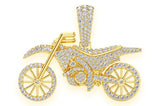 Iced out Natural VVS Dirt Bike Pendant