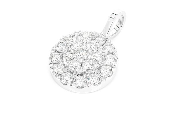 14K Gold Double-Tier Diamond Pendant - 2.75 CTW