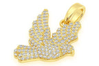 Dove Diamond Pendant 14K Solid Gold - 0.60 CTW