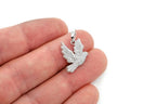 Dove Diamond Pendant 14K Solid Gold - 0.60 CTW
