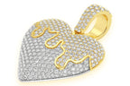 Dripping Heart Pendant 10K Solid Gold - 1.25 CTW