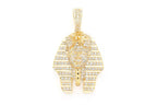 Pharaoh Diamond Pendant 14K Solid Gold - 2.00 CTW