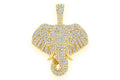 Men’s Diamond Elephant Head Pendant - 2.33 CTW