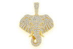 Men’s Diamond Elephant Head Pendant - 2.33 CTW