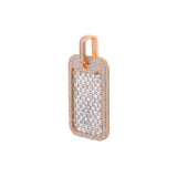 Icy Emerald Cut Dog Tag VVS Pendant