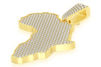 Africa Diamond Pendant 14K Solid Gold - 7.00 CTW