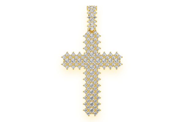 14K Gold Cross Pendant Real Diamond Elegance - 10?CTW