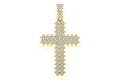 14K Gold Cross Pendant Real Diamond Elegance - 10?CTW