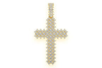 14K Gold Cross Pendant Real Diamond Elegance - 10?CTW
