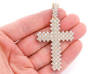 Iced out Jagged Cross VVS Diamond Pendant