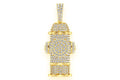 Fire Hydrant Water Diamond Pendant 14K Solid Gold - 2.00 CTW