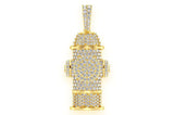 Iced out Lab Grown Fire Hydrant Pendant