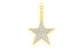 Five Point Star Diamond Pendant 10K Solid Gold - 0.20 CTW
