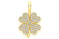 Four Leaf Clover Diamond Pendant 10K Solid Gold - 0.35 CTW