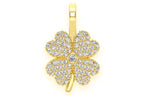Four Leaf Clover Diamond Pendant 10K Solid Gold - 0.35 CTW