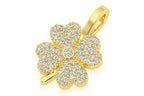 Four Leaf Clover Diamond Pendant 10K Solid Gold - 0.35 CTW