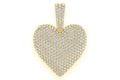Bubbly Heart Diamond Pendant 10K Solid Gold - 1.25 CTW