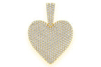 Bubbly Heart Diamond Pendant 10K Solid Gold - 1.25 CTW