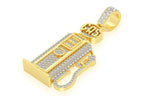 Gas Pump Diamond Pendant 10K Solid Gold - 1.15 CTW