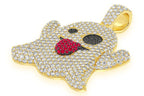 Ghost Diamond Pendant 10K Solid Gold - 5.25 CTW