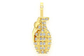 Grenade Diamond Pendant 14K Solid Gold - 0.40 CTW