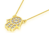 Iced out Unique Hamsa Hand Diamond Pendant