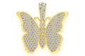 Butterfly Diamond Pendant 14K Solid Gold - 2.25 CTW