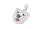 Polar Bear Diamond Pendant 14K Solid Gold - 2.33 CTW