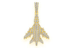 Jet Diamond Pendant 10K Solid Gold - 1.25 CTW
