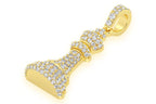 King Chess Piece Diamond Pendant 14K Solid Gold - 0.66 CTW
