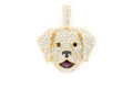 Labrador Retriever Diamond Pendant 14K Solid Gold - 2.50 CTW