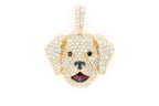 Labrador Retriever Diamond Pendant 14K Solid Gold - 2.50 CTW