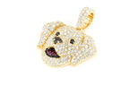 Labrador Retriever Diamond Pendant 14K Solid Gold - 2.50 CTW