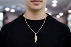 Angel Feather Wing Diamond Pendant 14K Solid Gold - 2.65 CTW