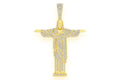 Christ the Redeemer Diamond Pendant 14K Solid Gold - 4.25 CTW