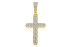 14K Gold Cross Pendant - 2.5 CTW