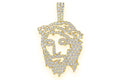 Jesus Silhouette Diamond Pendant 14k Solid Gold - 4.00 CTW