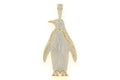 Penguin Diamond Pendant 14K Solid Gold - 16.25 CTW