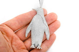 Large Penguin Lab Grown Diamond Pendant
