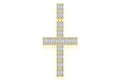 Baguette Diamond Cross Pendant Large Royal Lab Grown Jewelry