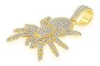 Spider Crawling Diamond Pendant 14K Solid Gold - 4.00 CTW
