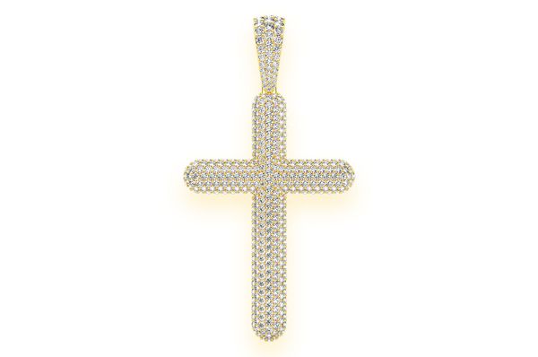 14K Gold Cross Pendant - 8.5 CTW