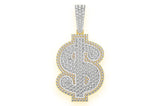 Layered Dollar Sign Lab Grown Pendant