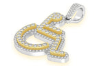 Wheelchair Double Layer Diamond Pendant 14K Solid Gold - 4.00 CTW