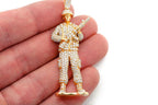 Soldier Diamond Pendant 14K Solid Gold - 7.00 CTW