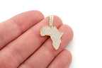 Africa Diamond Pendant 14k Solid Gold - 1.10 CTW