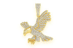 American Eagle Diamond Pendant 14K Solid Gold - 1.00 CTW