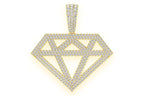 Silhouette Diamond Pendant 14K Solid Gold - 2.75 CTW