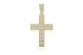 Men's Gold Cross Pendant - 1.15 CTW
